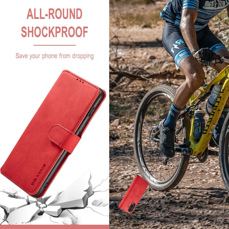For OnePlus Nord 2 DG.MING Retro Oil Side Horizontal Flip Leather Case with Holder & Card Slots &...