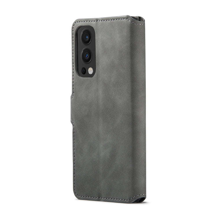 For OnePlus Nord 2 DG.MING Retro Oil Side Horizontal Flip Leather Case with Holder & Card Slots &...