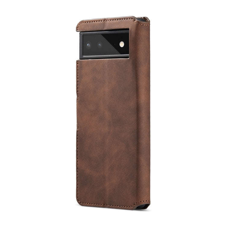 For Google Pixel 6 DG.MING Retro Oil Side Horizontal Flip Leather Case with Holder & Card Slots &...