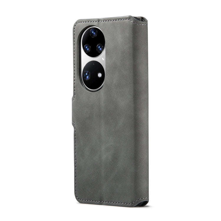 For Huawei P50 DG.MING Retro Oil Side Horizontal Flip Leather Case with Holder & Card Slots & Wal...