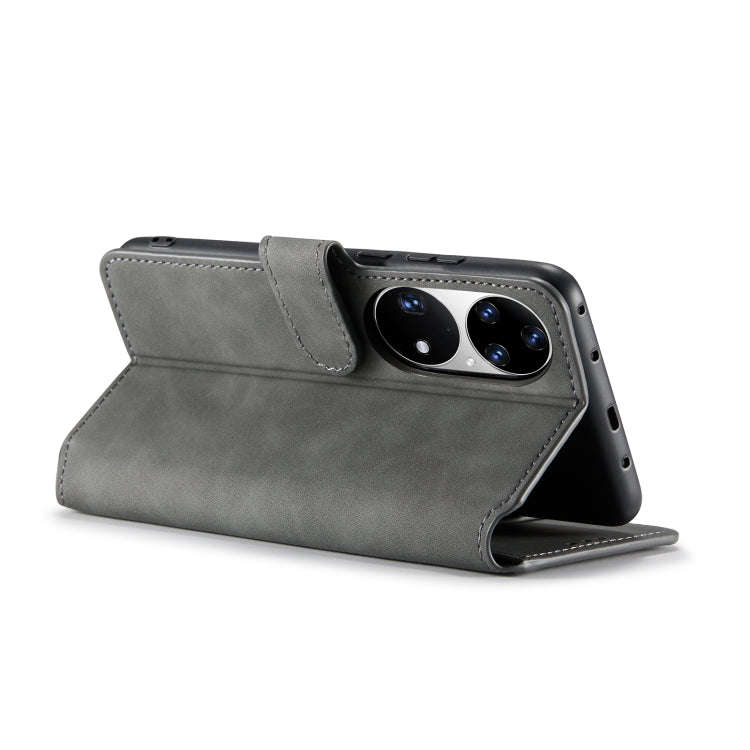 For Huawei P50 DG.MING Retro Oil Side Horizontal Flip Leather Case with Holder & Card Slots & Wal...