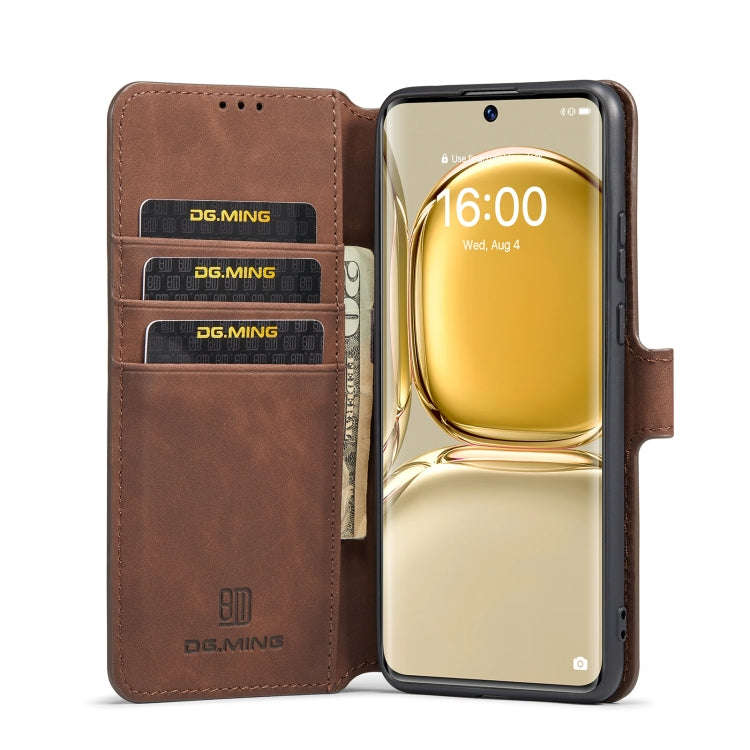 For Huawei P50 Pro DG.MING Retro Oil Side Horizontal Flip Leather Case with Holder & Card Slots &...