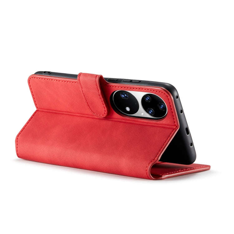 For Huawei P50 Pro DG.MING Retro Oil Side Horizontal Flip Leather Case with Holder & Card Slots &...