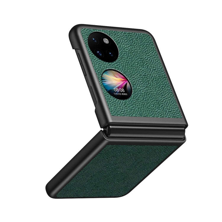 For Huawei P50 Pocket Litchi Texture Shockproof Phone Case(Green)