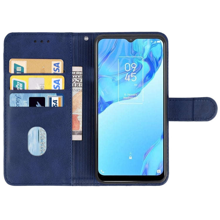 Leather Phone Case For TCL 20B(Blue)