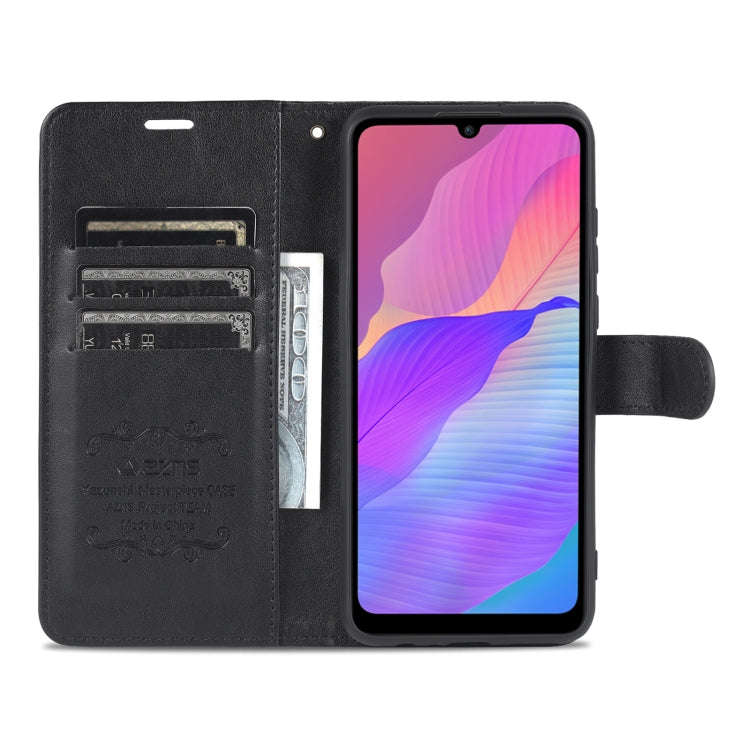 For Huawei Enjoy 20e AZNS Sheepskin Texture Flip Leather Phone Case(Black)
