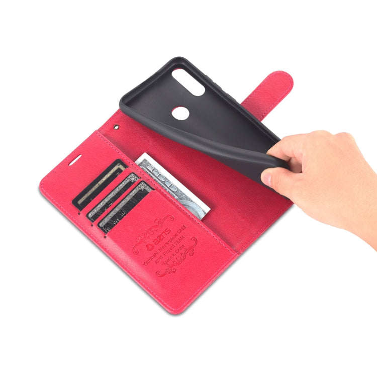 For Huawei Enjoy 20e AZNS Sheepskin Texture Flip Leather Phone Case(Red)
