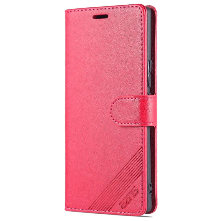 For Honor 60 AZNS Sheepskin Texture Flip Leather Phone Case(Red)