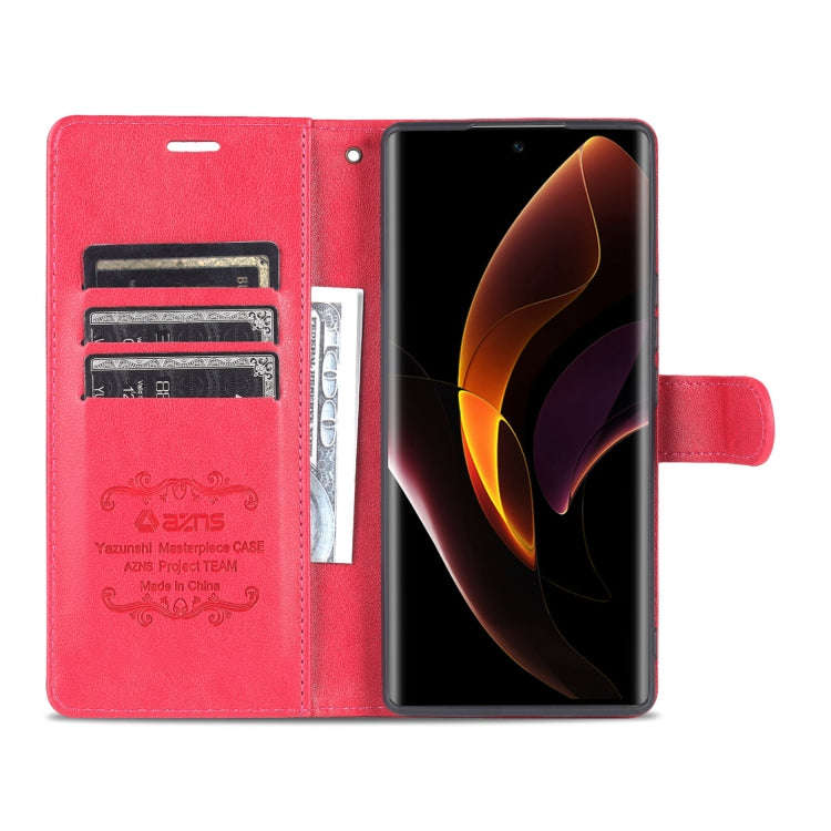 For Honor 60 AZNS Sheepskin Texture Flip Leather Phone Case(Red)