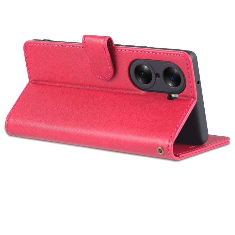 For Honor 60 AZNS Sheepskin Texture Flip Leather Phone Case(Red)