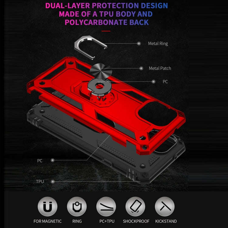 For Motorola Moto Edge 20 Lite Shockproof TPU + PC Phone Case(Red)