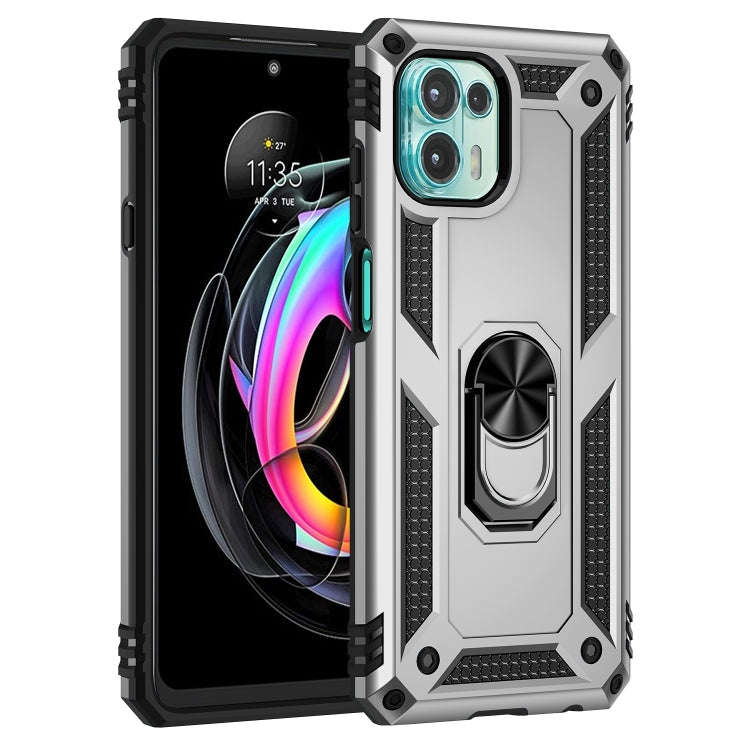For Motorola Moto Edge 20 Lite Shockproof TPU + PC Phone Case(Silver)