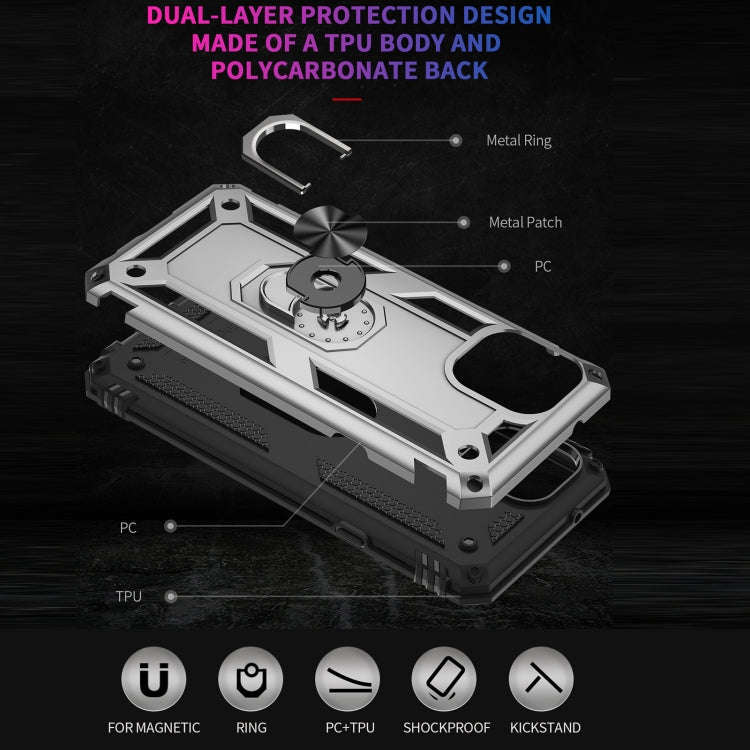 For Motorola Moto Edge 20 Lite Shockproof TPU + PC Phone Case(Silver)