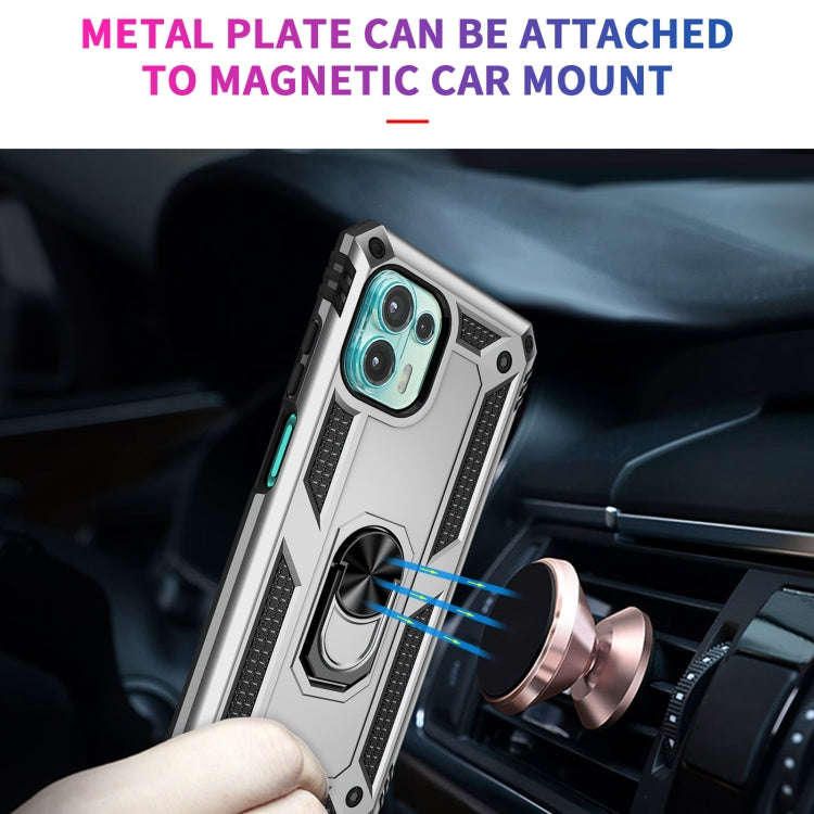 For Motorola Moto Edge 20 Lite Shockproof TPU + PC Phone Case(Silver)