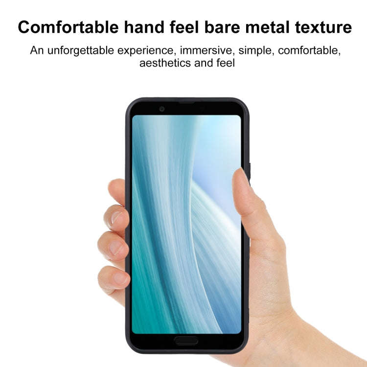 TPU Phone Case For Sharp Aquos Sense 3 Plus(Pudding Black)