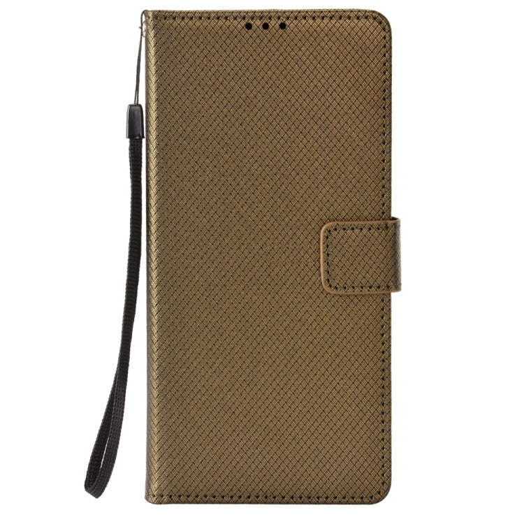 For OnePlus 10 Pro 5G Diamond Texture Leather Phone Case(Brown)
