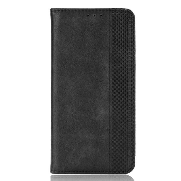For Infinix Note 11 Pro Magnetic Buckle Retro Texture Leather Phone Case(Black)