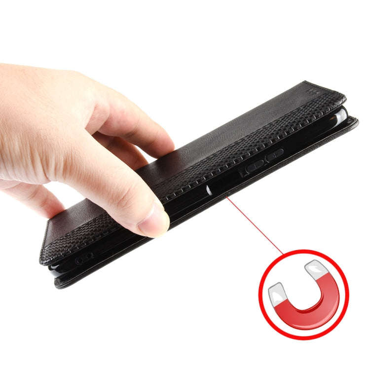 For Infinix Note 11 Pro Magnetic Buckle Retro Texture Leather Phone Case(Black)