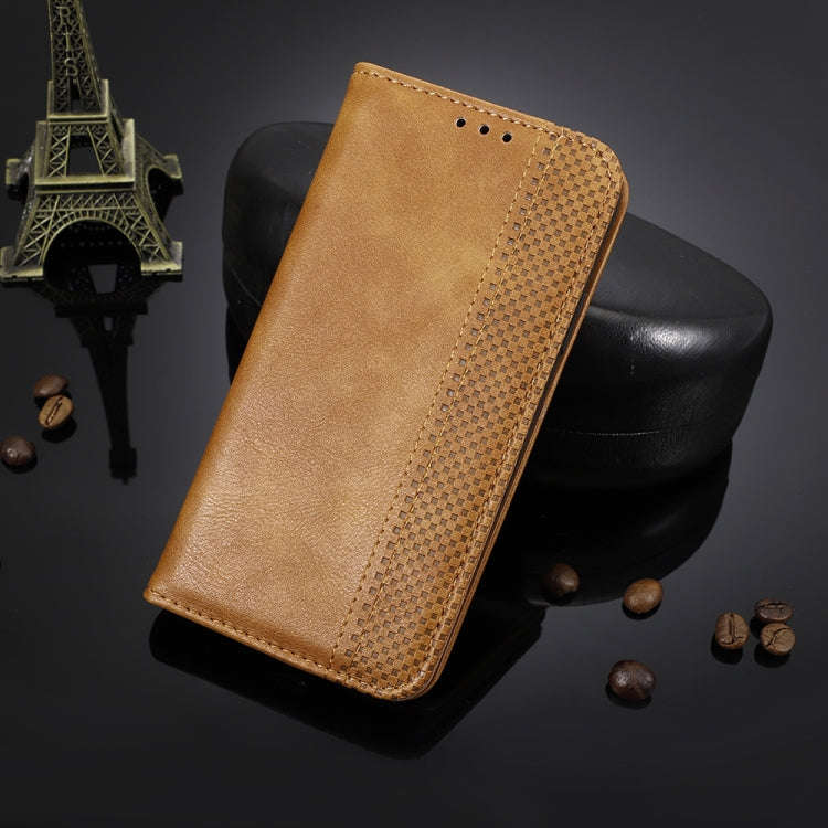 For Motorola Moto Edge X30 Magnetic Buckle Retro Crazy Horse Leather Phone Case(Brown)