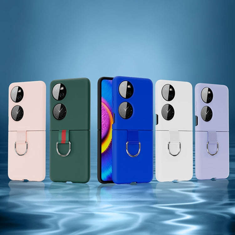 For Huawei P50 Pocket Ring Holder PC Phone Case(Black)