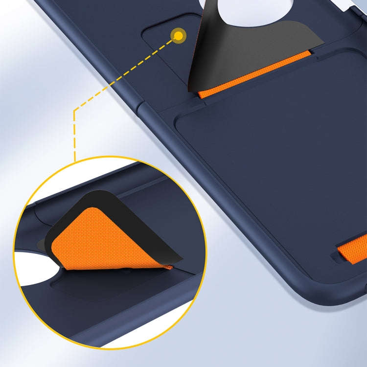 For Huawei P50 Pocket Wrist Strap Skin Feel Frosted PC Phone Case(Navy Blue)