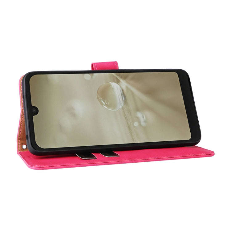 For Sharp Aquos Wish SHG06 Skin Feel Magnetic Buckle Calf Texture PU Phone Case(Rose Red)
