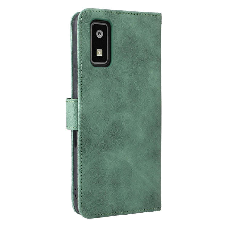 For Sharp Aquos Wish SHG06 Skin Feel Magnetic Buckle Calf Texture PU Phone Case(Green)