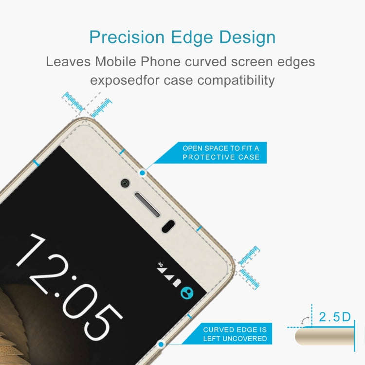50 PCS 0.26mm 9H 2.5D Tempered Glass Film For BQ Aquaris U Lite