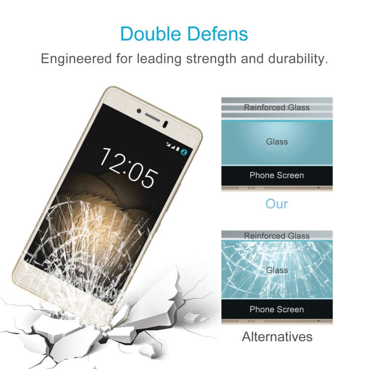 50 PCS 0.26mm 9H 2.5D Tempered Glass Film For BQ Aquaris U Lite