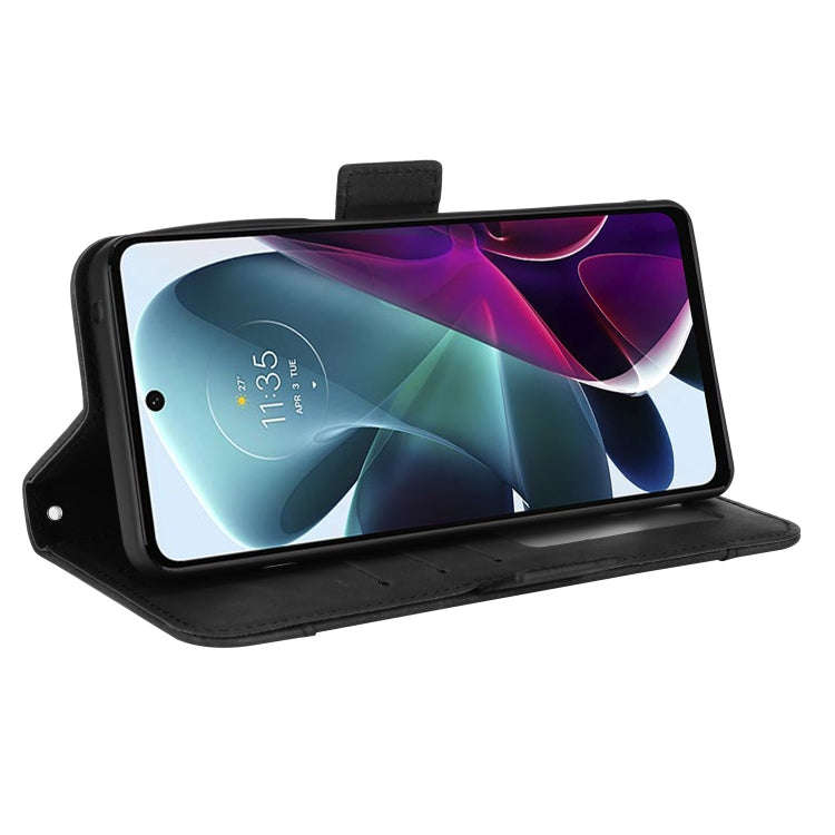 For Motorola Moto G200 5G / S30 Skin Feel Calf Pattern Leather Phone Case(Black)