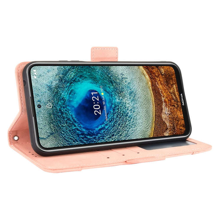 For Nokia X100 / X10 / X20 Skin Feel Calf Pattern Leather Phone Case(Pink)