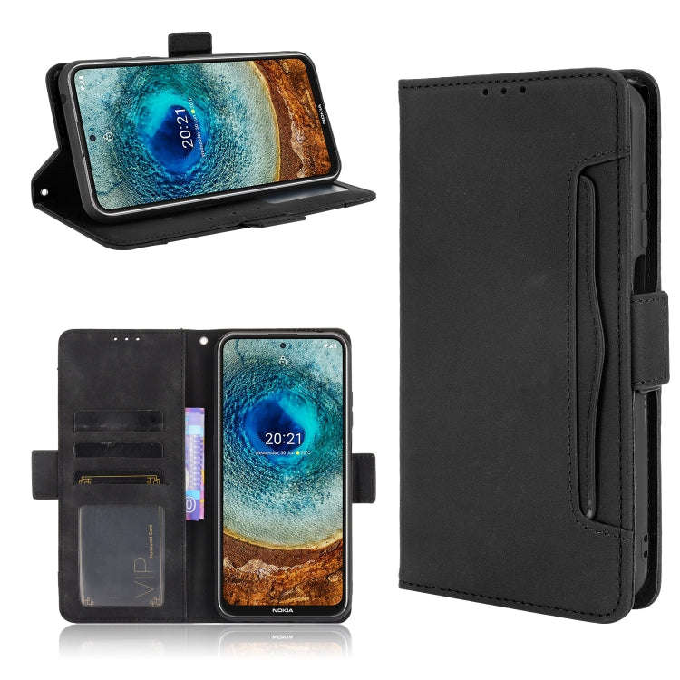 For Nokia X100 / X10 / X20 Skin Feel Calf Pattern Leather Phone Case(Black)