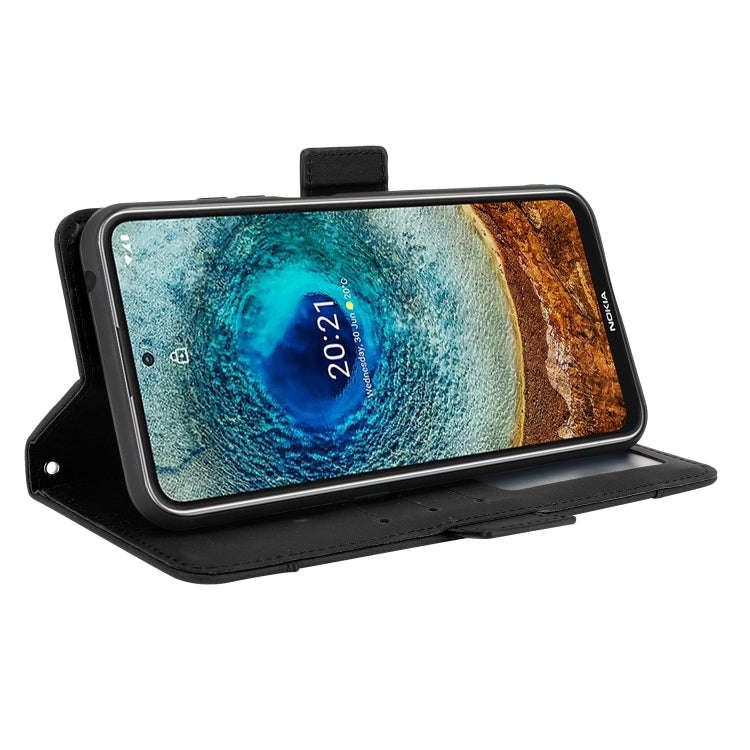 For Nokia X100 / X10 / X20 Skin Feel Calf Pattern Leather Phone Case(Black)