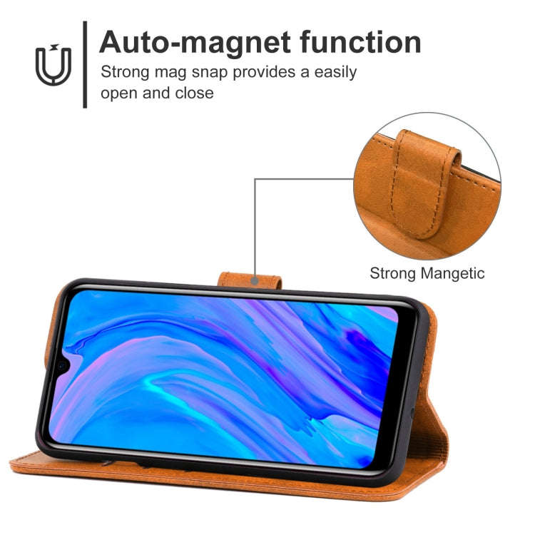 Leather Phone Case For Itel S15 Pro(Brown)