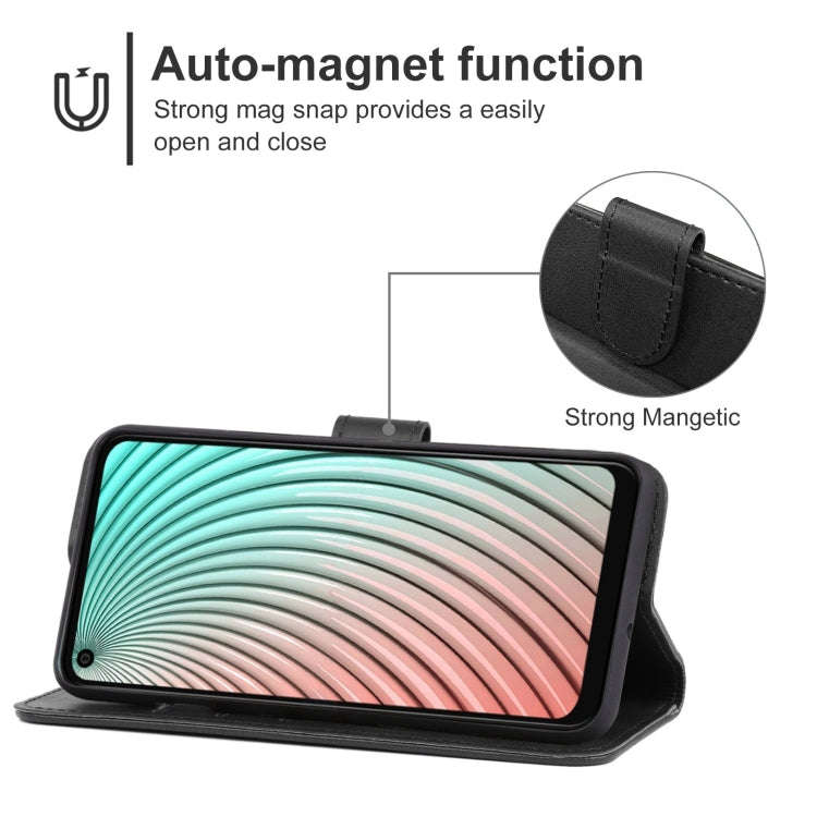 Leather Phone Case For Itel S16 Pro(Black)