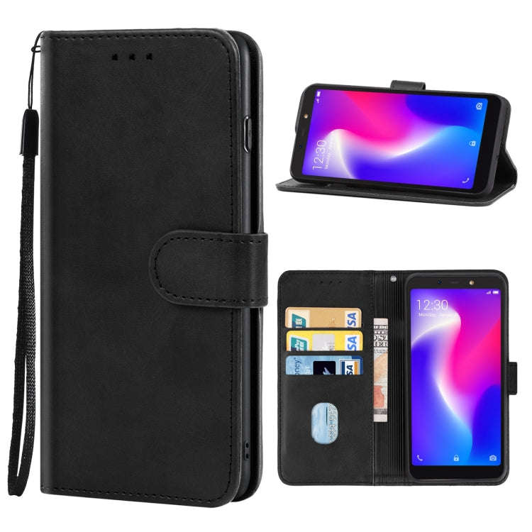 Leather Phone Case For Itel S33(Black)