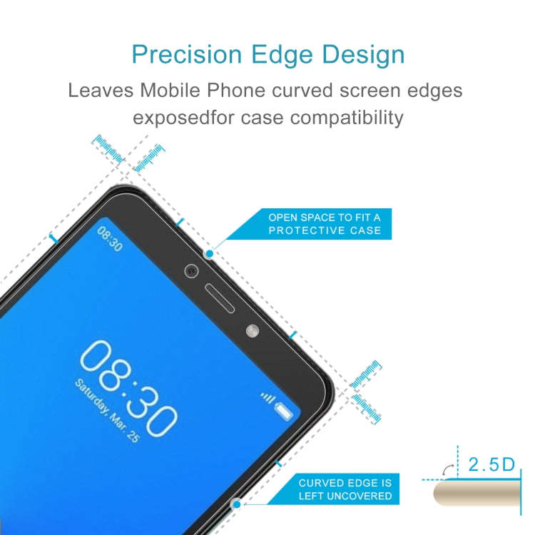 50 PCS 0.26mm 9H 2.5D Tempered Glass Film For Itel A55