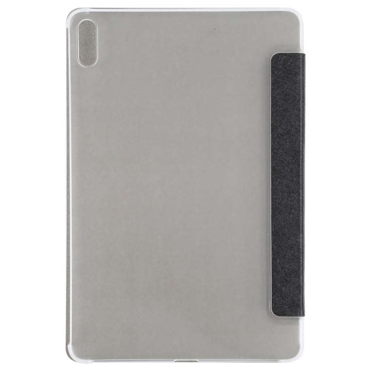 For Huawei MatePad 11 2021 Silk Texture Three-fold Leather Tablet Case(Black)