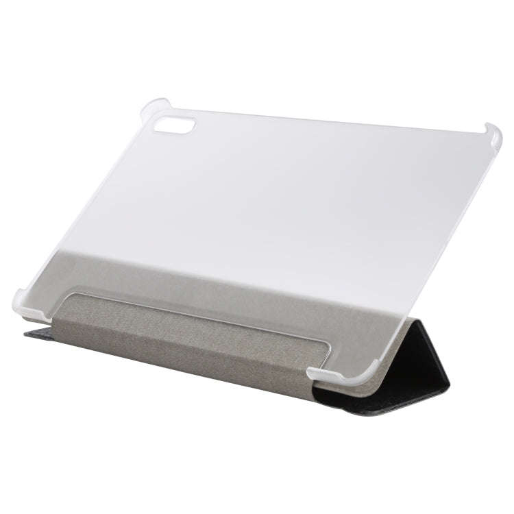 For Huawei MatePad 11 2021 Silk Texture Three-fold Leather Tablet Case(Black)
