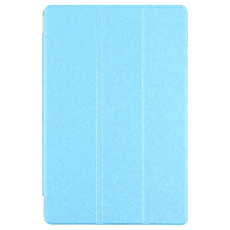 For Huawei MatePad 11 2021 Silk Texture Three-fold Leather Tablet Case(Blue)