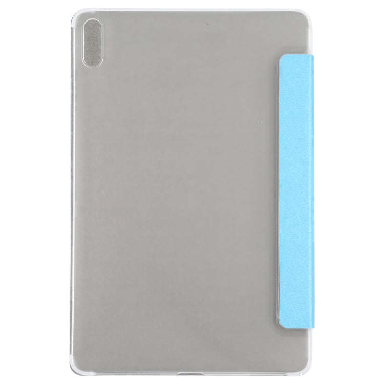 For Huawei MatePad 11 2021 Silk Texture Three-fold Leather Tablet Case(Blue)