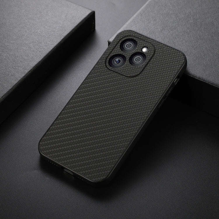 For Honor 60 SE Accurate Hole Carbon Fiber Texture Shockproof Phone Case(Black)