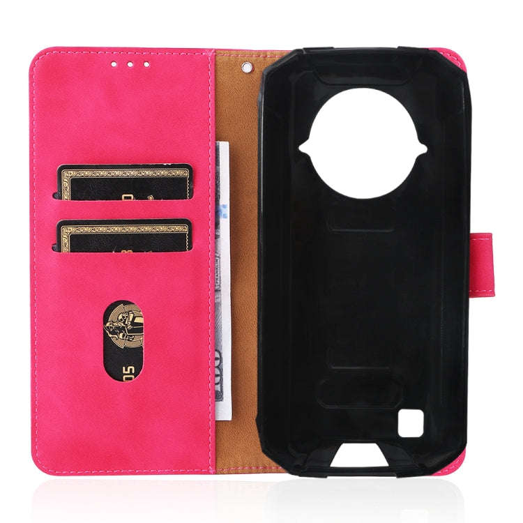 For DOOGEE S96 Pro Skin Feel Magnetic Buckle Calf Texture PU Phone Case(Rose Red)