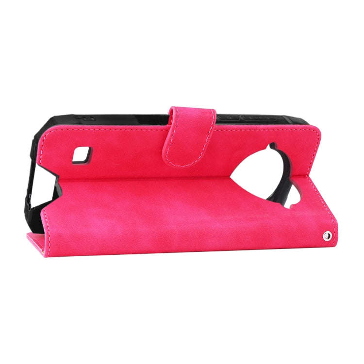 For DOOGEE S96 Pro Skin Feel Magnetic Buckle Calf Texture PU Phone Case(Rose Red)
