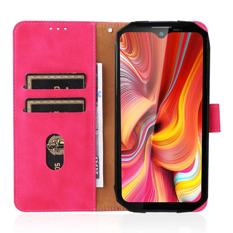 For DOOGEE S96 Pro Skin Feel Magnetic Buckle Calf Texture PU Phone Case(Rose Red)