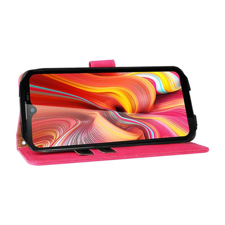 For DOOGEE S96 Pro Skin Feel Magnetic Buckle Calf Texture PU Phone Case(Rose Red)