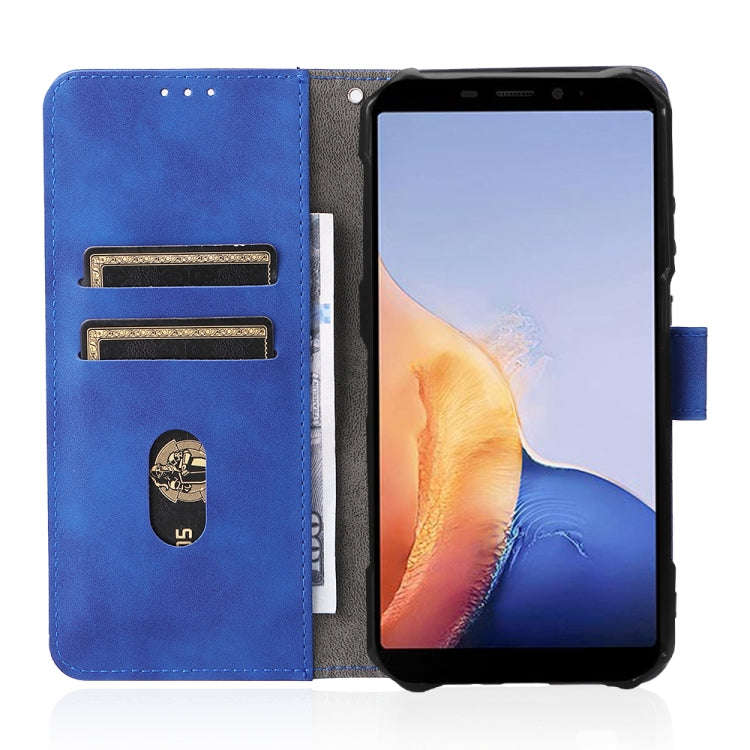 For Ulefone Armor X9 Skin Feel Magnetic Buckle Calf Texture PU Phone Case(Blue)