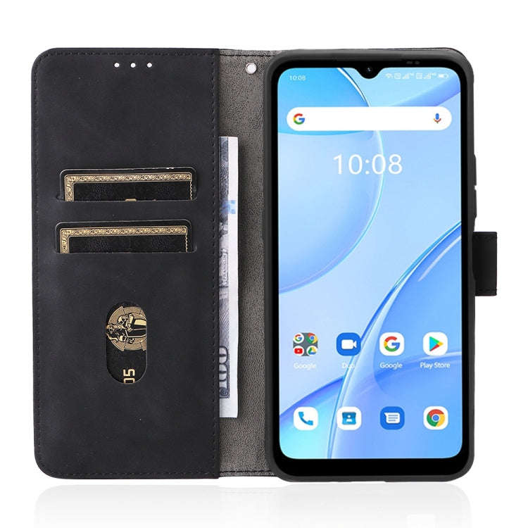 For Umidigi Power 5S Skin Feel Magnetic Buckle Calf Texture PU Phone Case(Black)