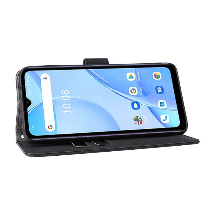 For Umidigi Power 5S Skin Feel Magnetic Buckle Calf Texture PU Phone Case(Black)