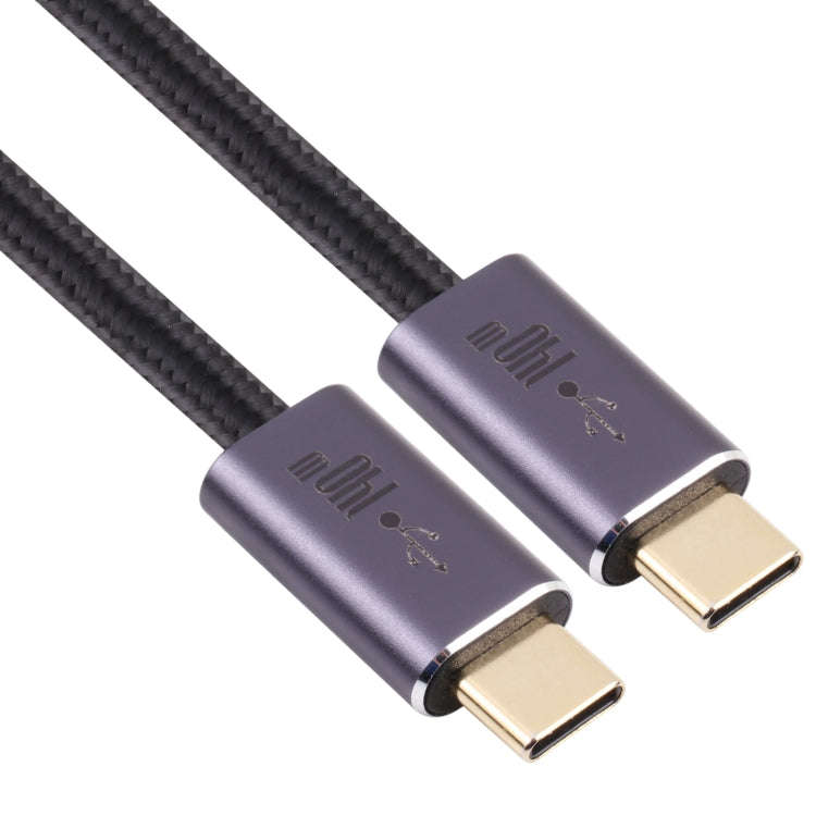 140W USB 2.0 USB-C / Type-C Male to USB-C / Type-C Male Braided Data Cable, Cable Length:2m(Black)